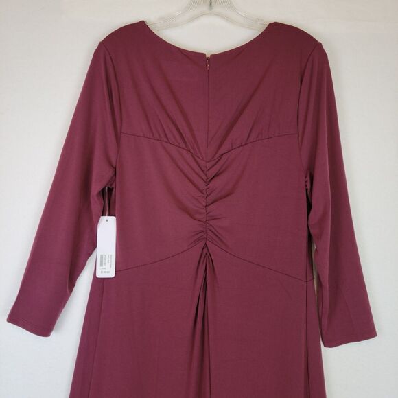 Soft Surroundings Womens Monica Knit Maxi Dress Size Large Purple 3/4 Sleeve - Picture 6 of 8